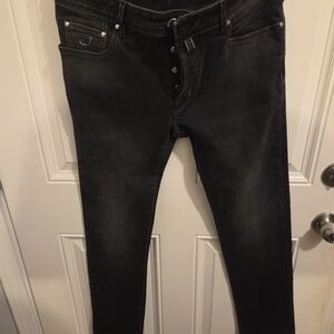 Jacob Cohen Black Straight Men Jeans